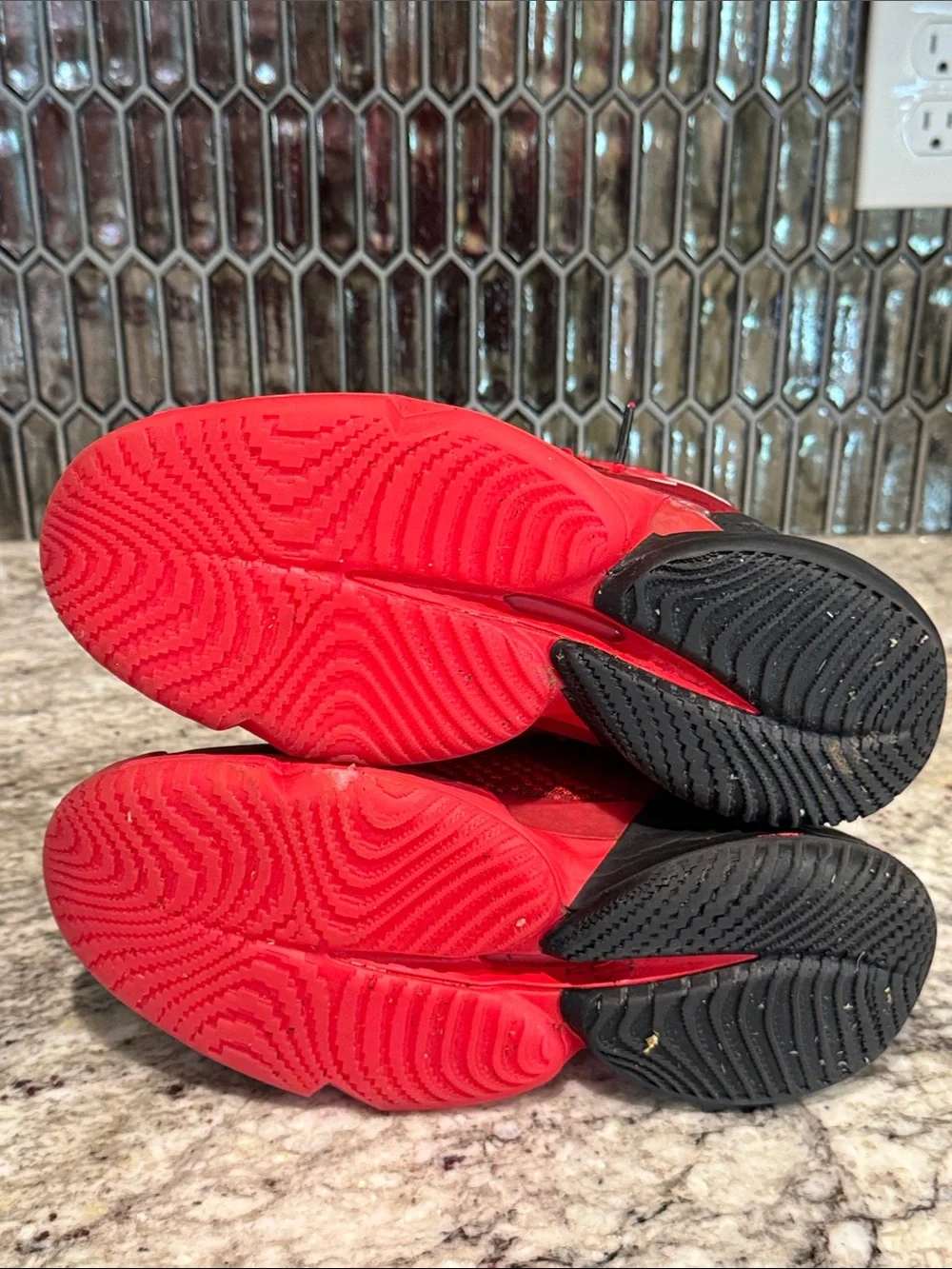 adidas D.O.N. Issue #4 Kids Red and Black Basketball Sneakers